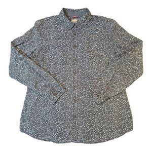 G.H.‎ Bass & Co. Chic Cottagecore Button Up Shirt Women’s Large Navy Floral NWOT